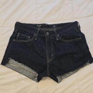 AG Adriano Goldschmied Dark Blue Jean Shorts